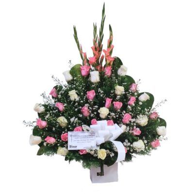 Arreglo fúnebre rosas
