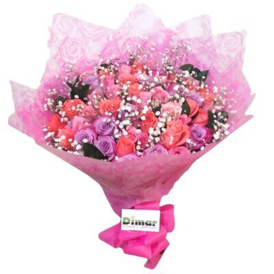 Ramo flores color pastel surtidas
