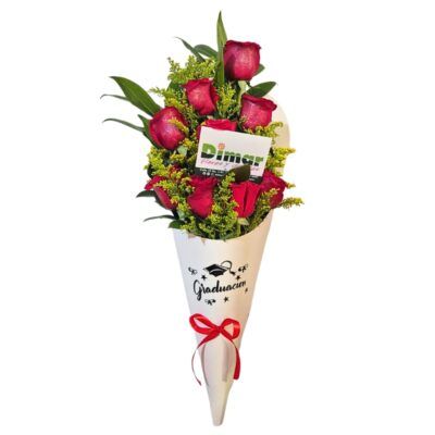 BOUQUET CONO ROSAS ROJAS (CB610$60.000)
