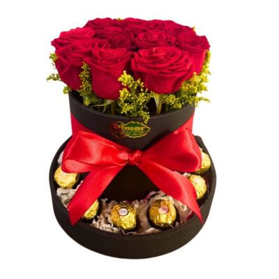 caja rosas rojas