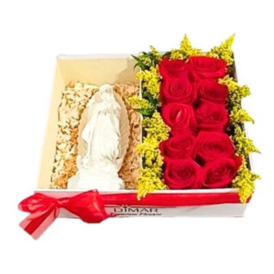 Caja virgen con rosas