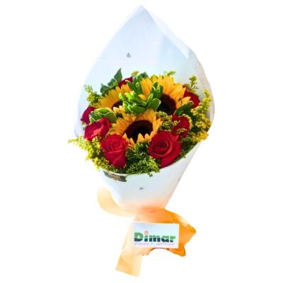 ofrenda girasoles y rosas