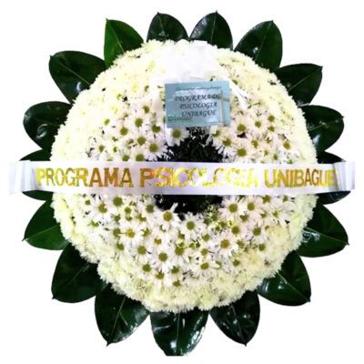Corona fúnebre blanca