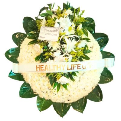 corona funebre blanca