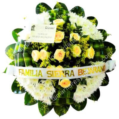 corona funebre cruz