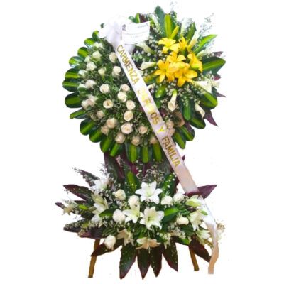 corona funebre pedestal