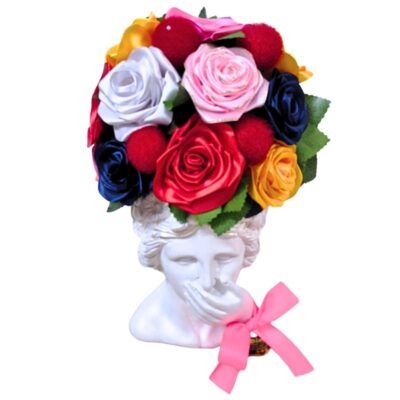 Cabeza con rosas eternas