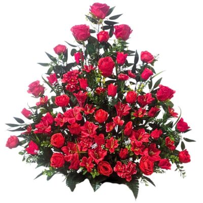 Artificial rosas y lirios