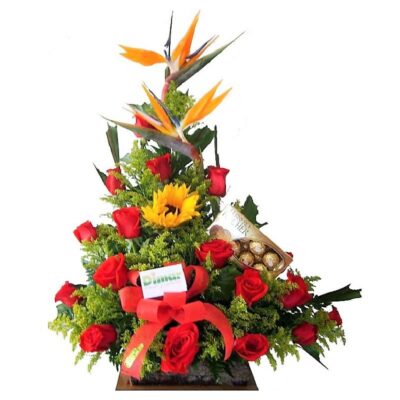 ARREGLO ROSAS ROJAS (NI1208 $120.000 - $153.000)