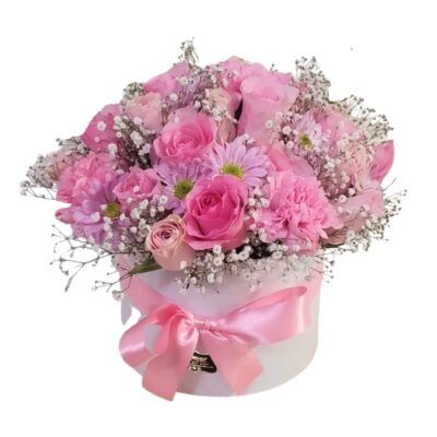 CAJA ROSAS Y FLORES TONO ROSADO (CB1607$160.000)