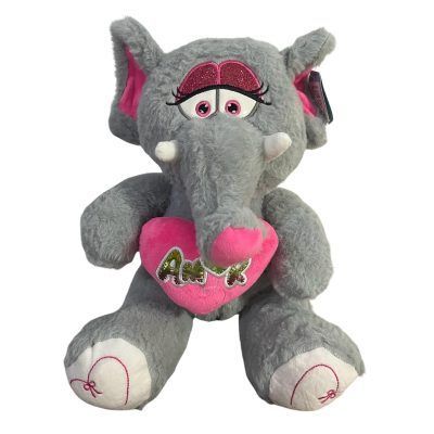 Elefante de peluche con corazón