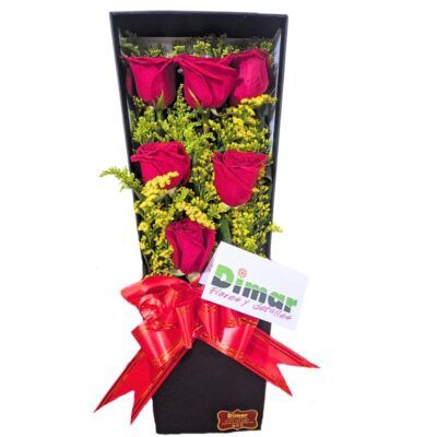 Caja con rosas