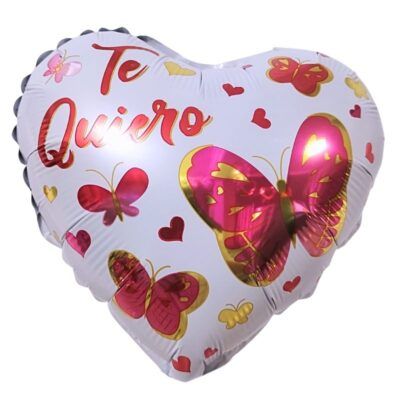 Globo corazón y mariposas