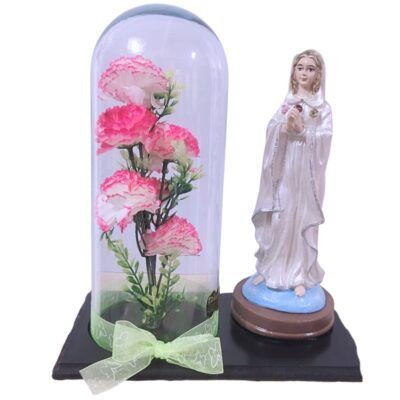 Flores y virgen