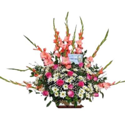 ramo funebre gladiolos