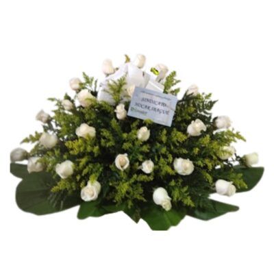 ramo funebre rosas