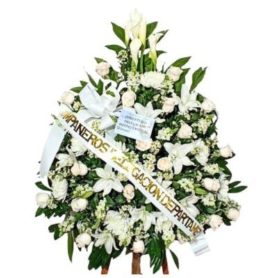 ramo funebre blanco