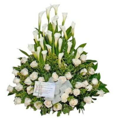 ramo funebre blanco
