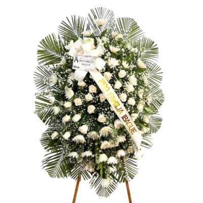 PEDESTAL CHIROSAS Y ROSAS BLANCAS (RF2304 $230.000)
