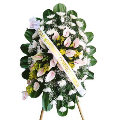 ramo funebre de pie